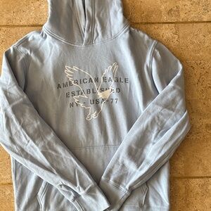 American Eagle Outfitters Men’s Light Blue Crewneck Hoodie